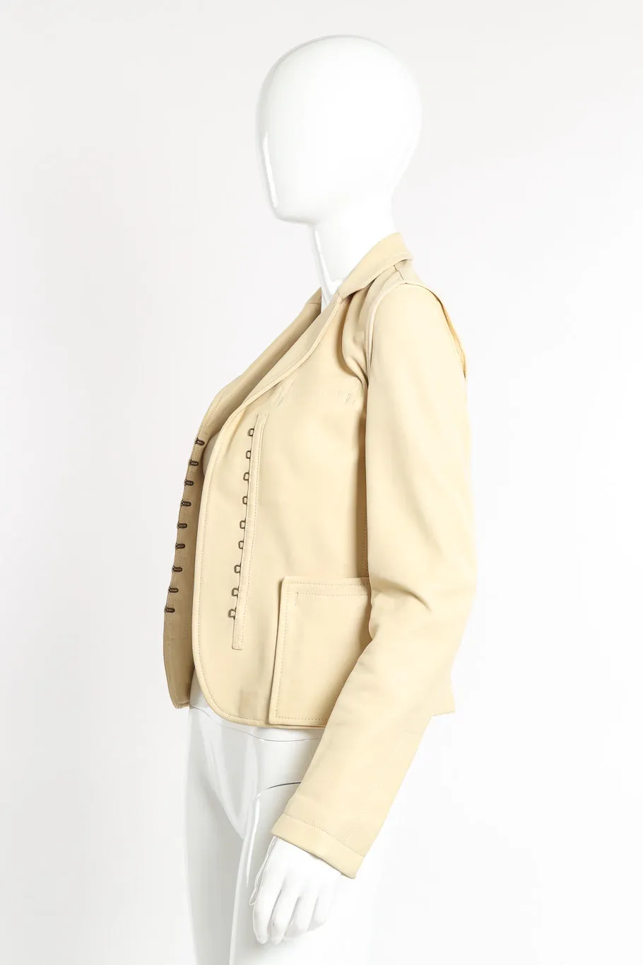 Leather Hook & Eye Jacket