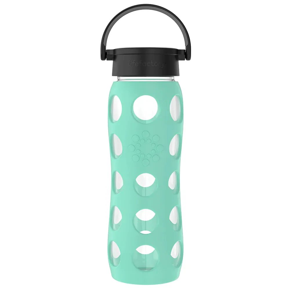 LifeFactory 22oz Glass Water Bottle - Sea Green