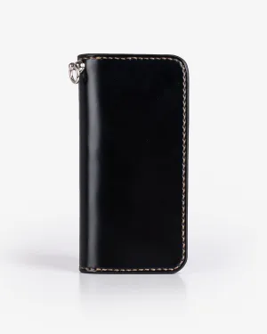 Long Shell Cordovan Wallet - Black