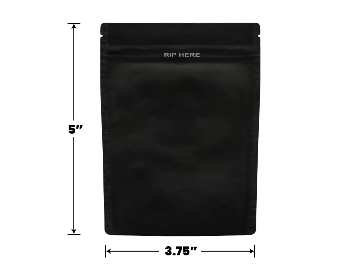 Loud Lock Grip N Pull Mylar Bag - 1/8 Oz or 1 Gram - Child Resistant - Opaque Black or White - (100 to 50,000 Count)