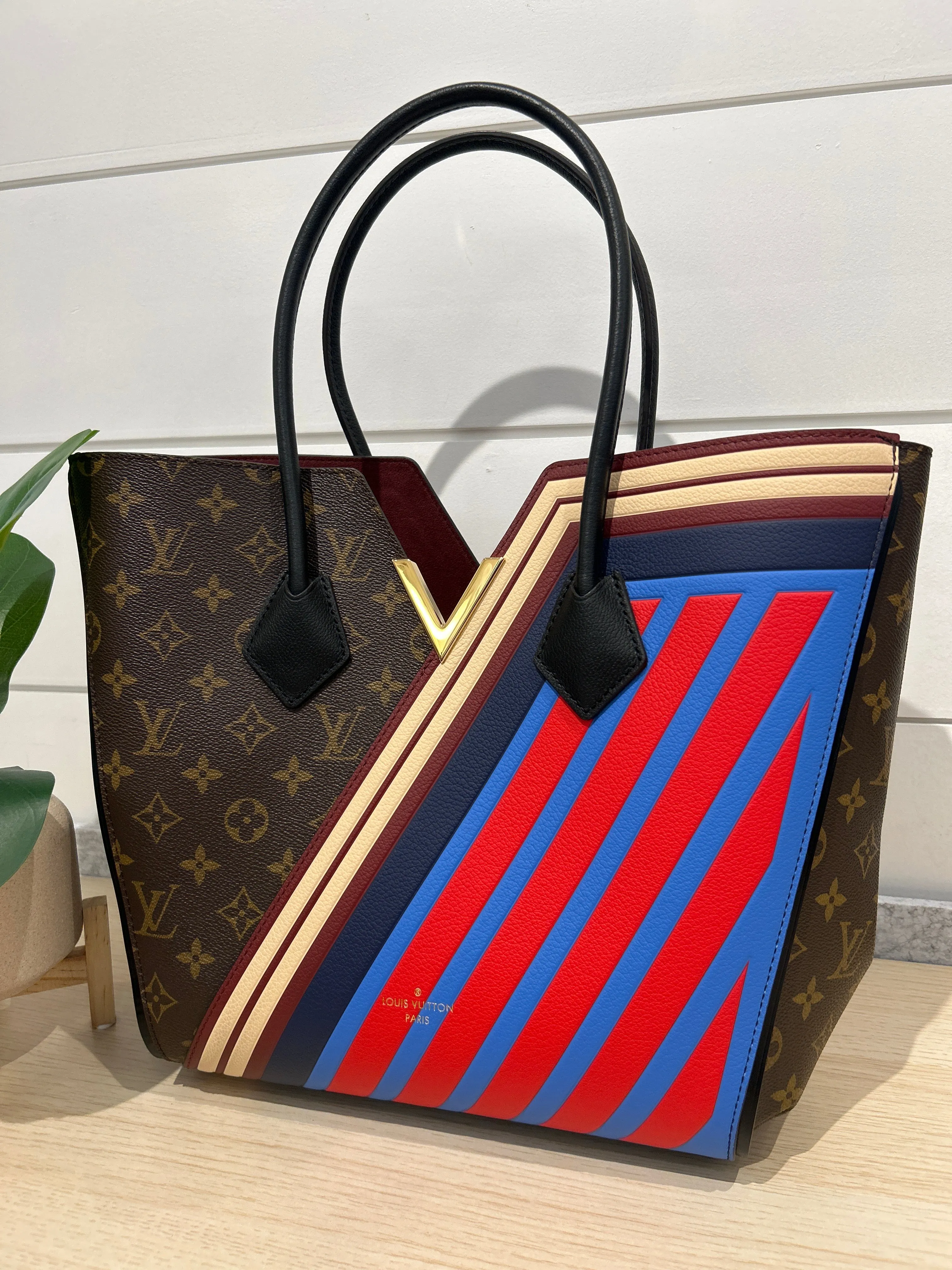 Louis Vuitton Bag, 2017 Calfskin Monogram Canvas Kimono Tote MM