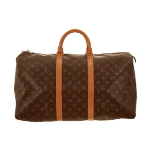 Louis Vuitton Brown Monogram Keepall 50