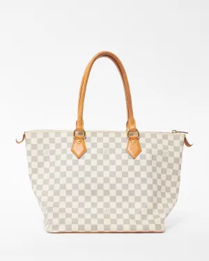 Louis Vuitton Damier Azur Coated Canvas Saleya MM Tote Bag