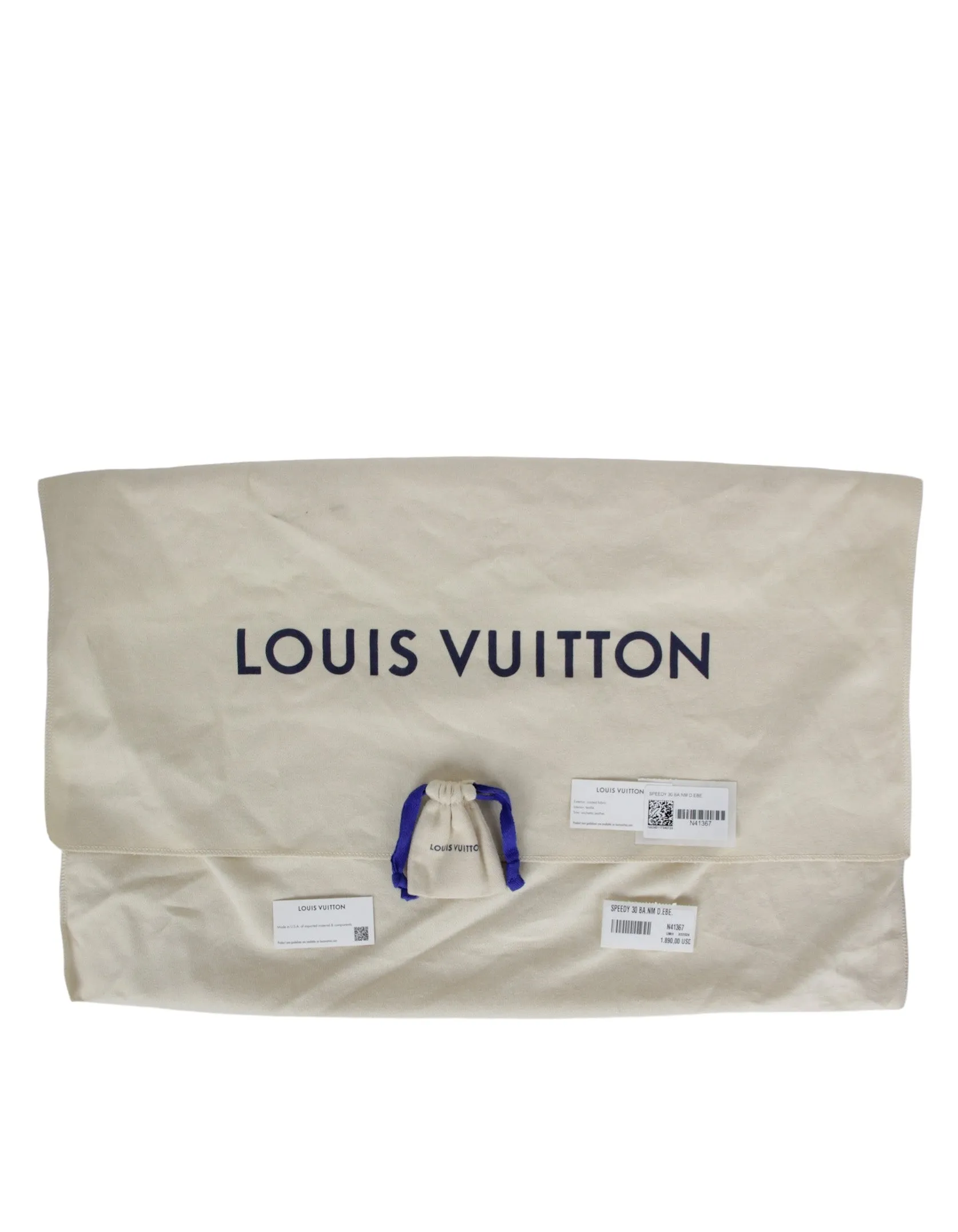 Louis Vuitton Damier Ebene Speedy Bandouliere 30 Bag
