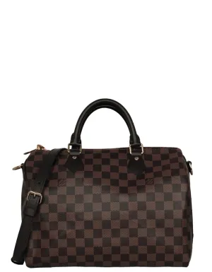 Louis Vuitton Damier Ebene Speedy Bandouliere 30 Bag