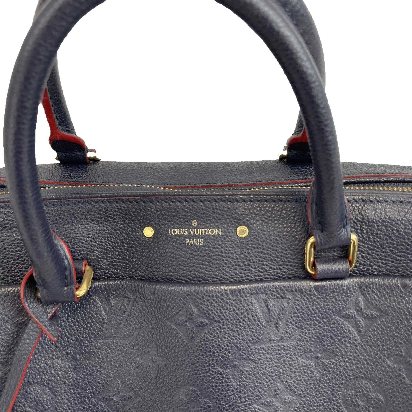 Louis Vuitton - Empreinte Speedy Bandouliere 30 NM Navy Blue Top Handle w/ Strap