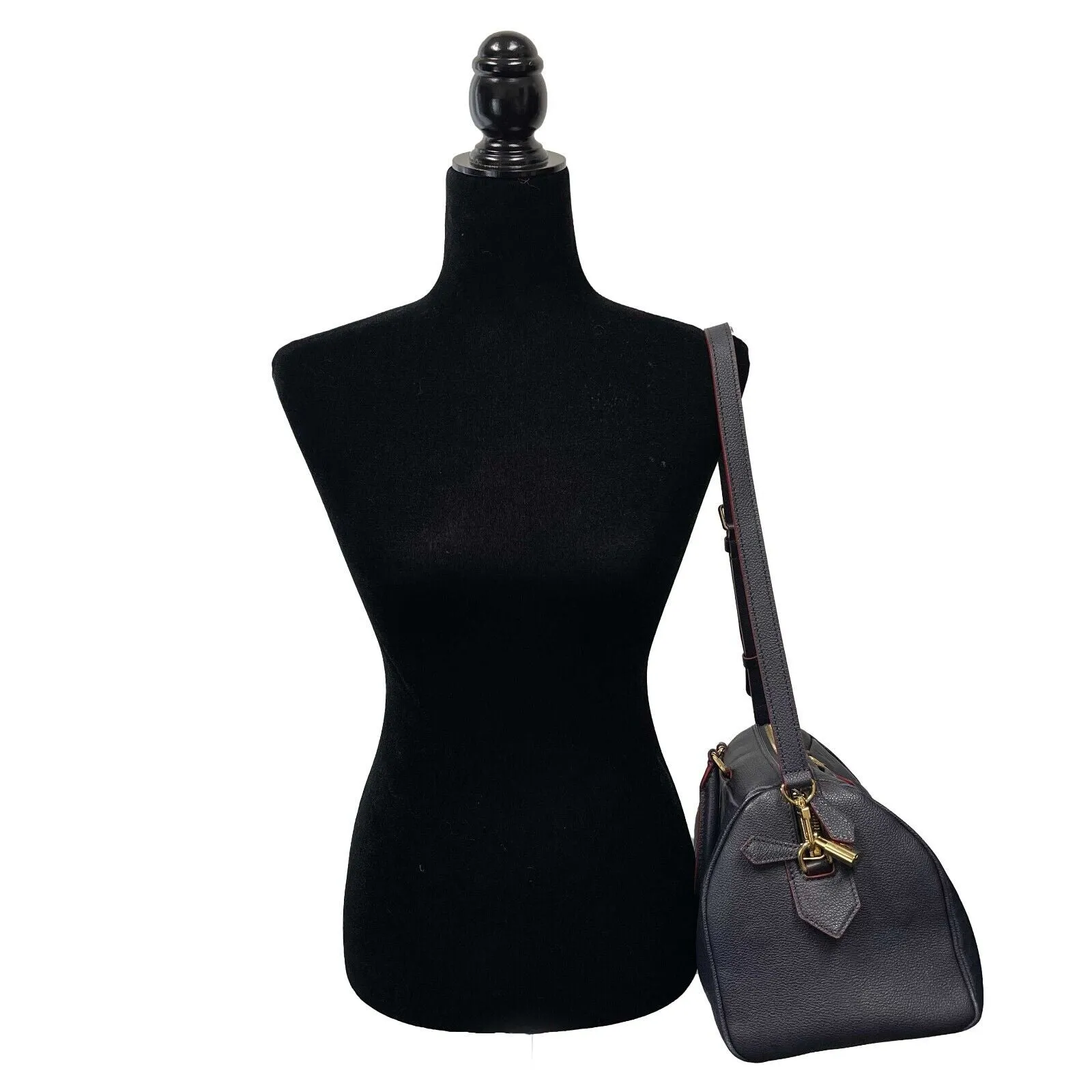 Louis Vuitton - Empreinte Speedy Bandouliere 30 NM Navy Blue Top Handle w/ Strap