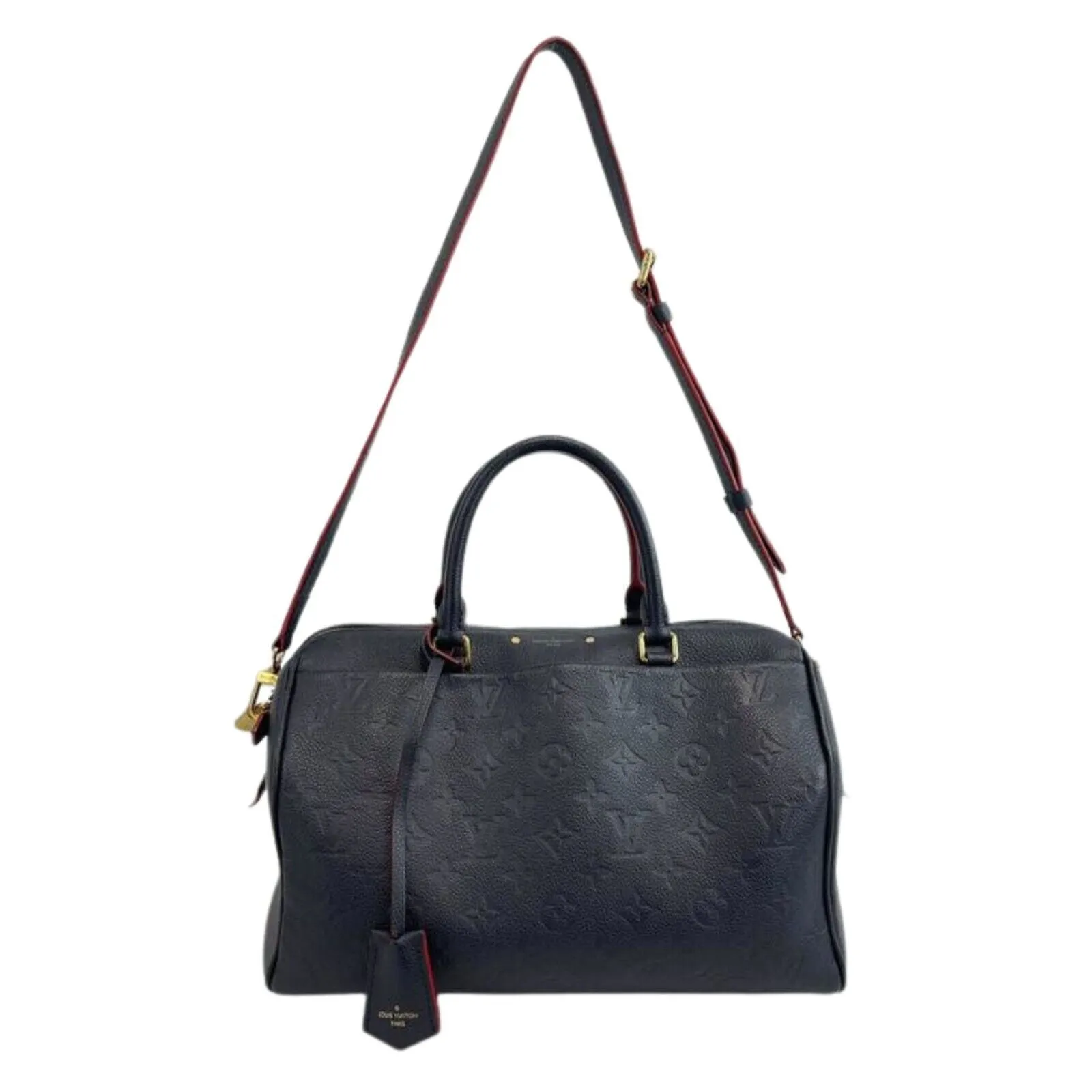 Louis Vuitton - Empreinte Speedy Bandouliere 30 NM Navy Blue Top Handle w/ Strap