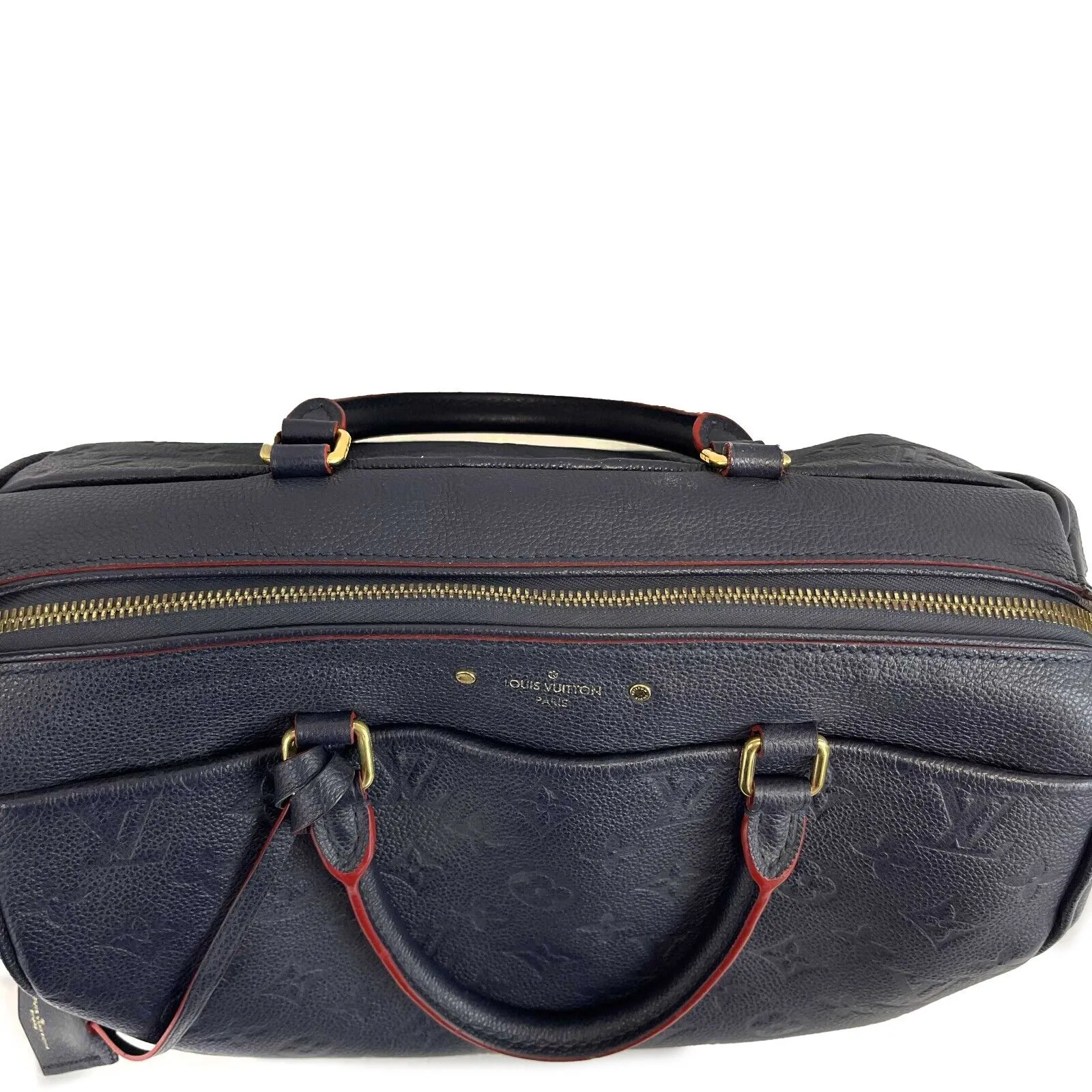 Louis Vuitton - Empreinte Speedy Bandouliere 30 NM Navy Blue Top Handle w/ Strap