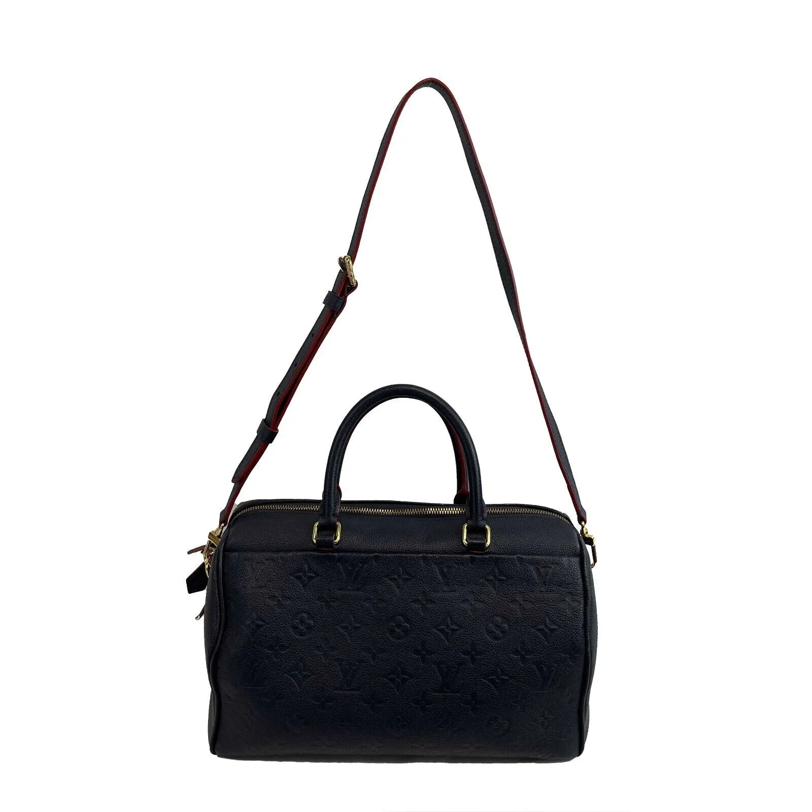Louis Vuitton - Empreinte Speedy Bandouliere 30 NM Navy Blue Top Handle w/ Strap