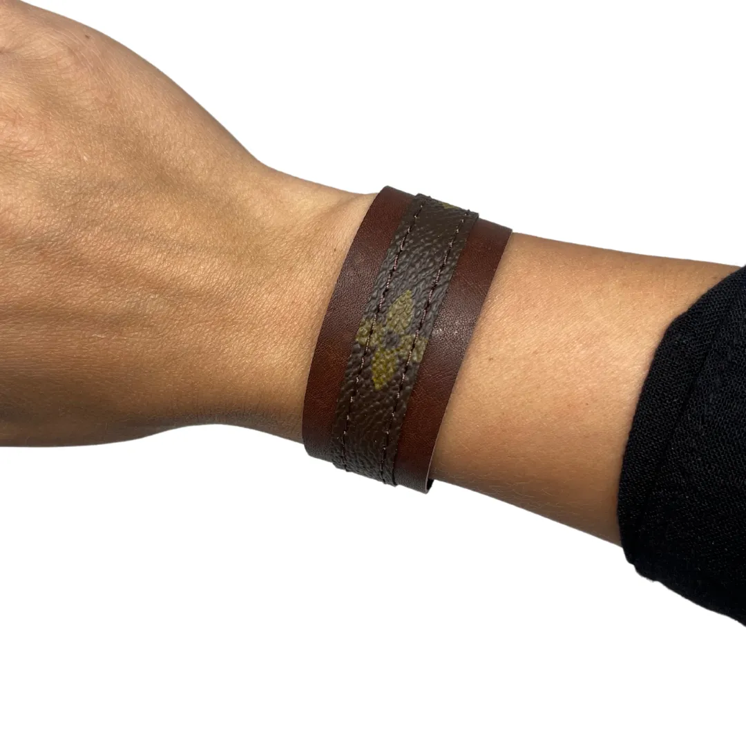 Louis Vuitton Luxury Repurposed Cuff Bracelet