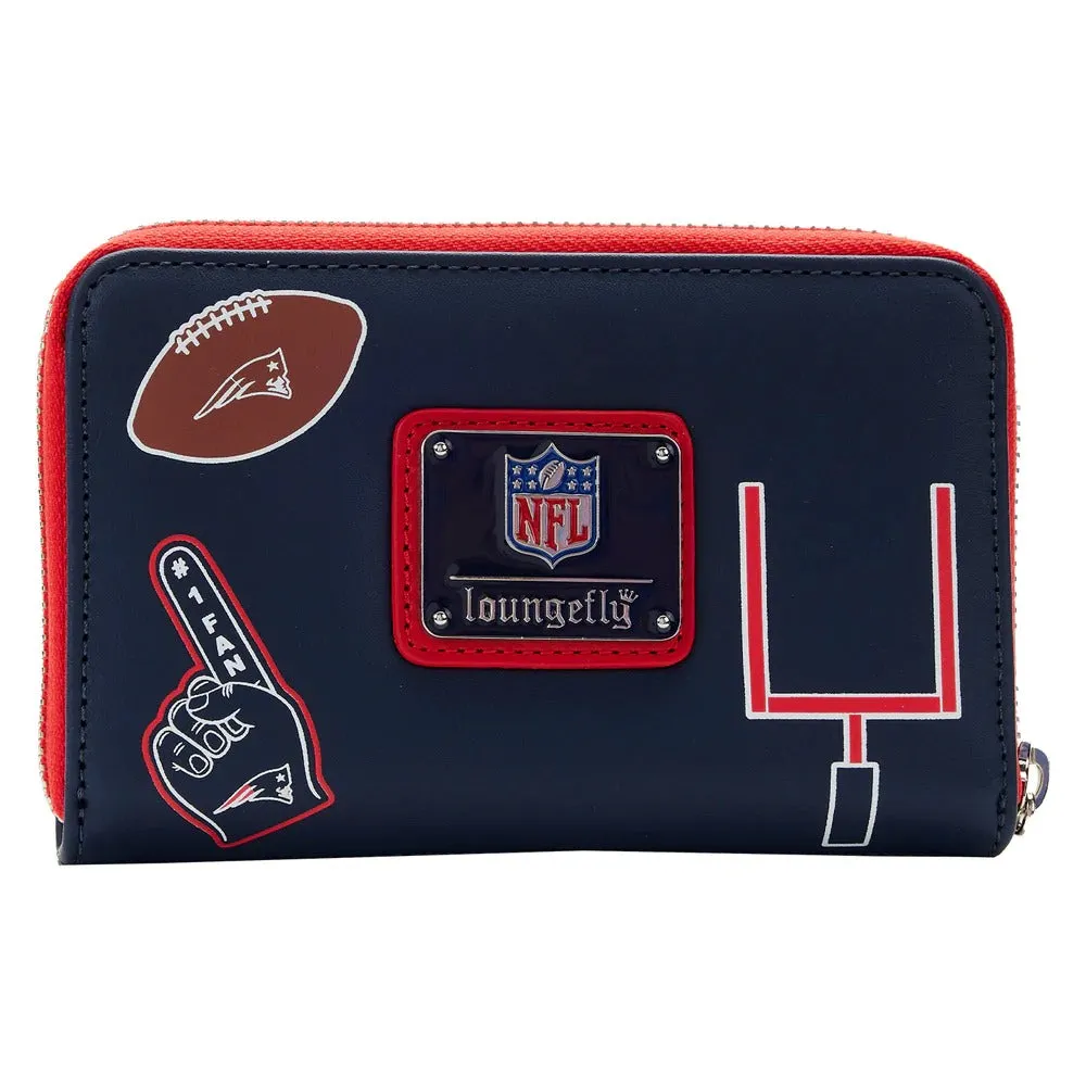 Loungefly NFL New England Patriots Patches Zip Around Wallet