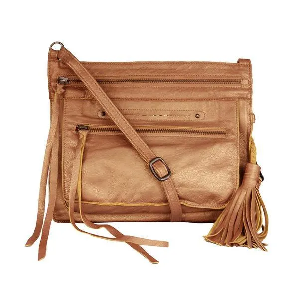 Media Lightweight Handmade Leather Crossbody Bag