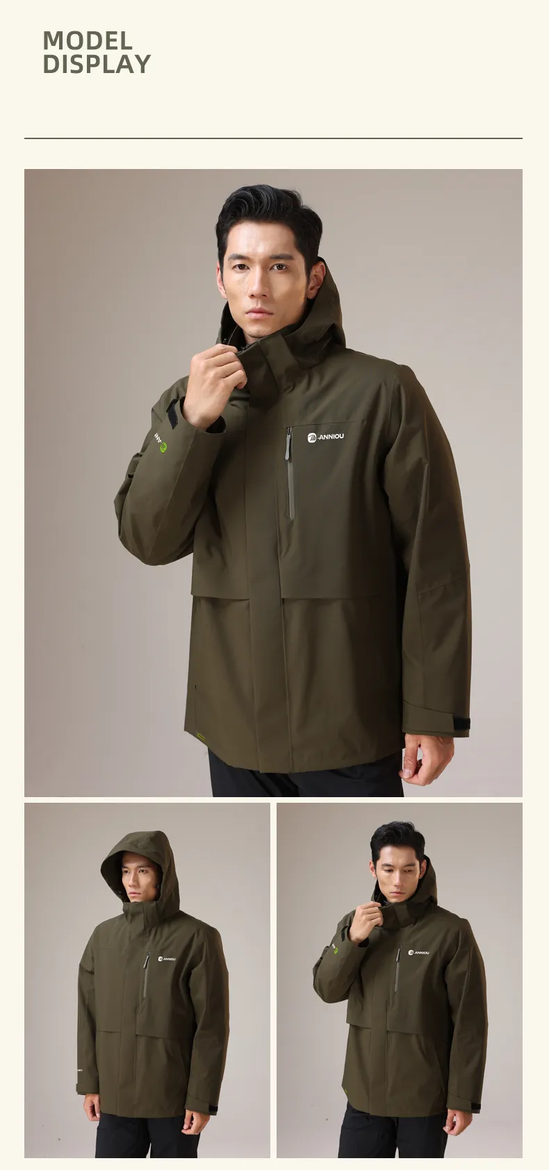 Men's 3-in-1 Removable Down Ski Coat