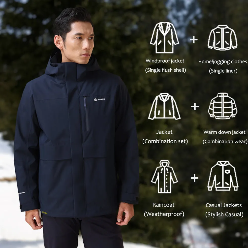 Men's 3-in-1 Removable Down Ski Coat
