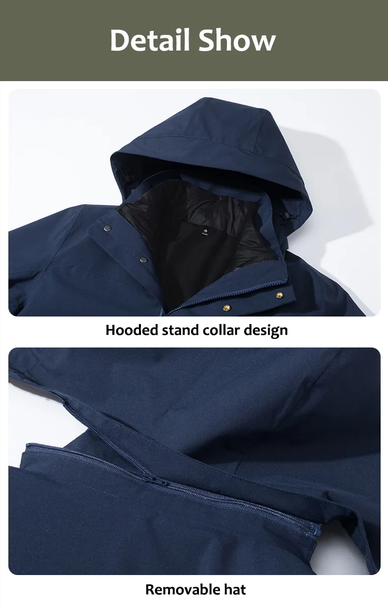 Men's 3-in-1 Removable Down Ski Coat