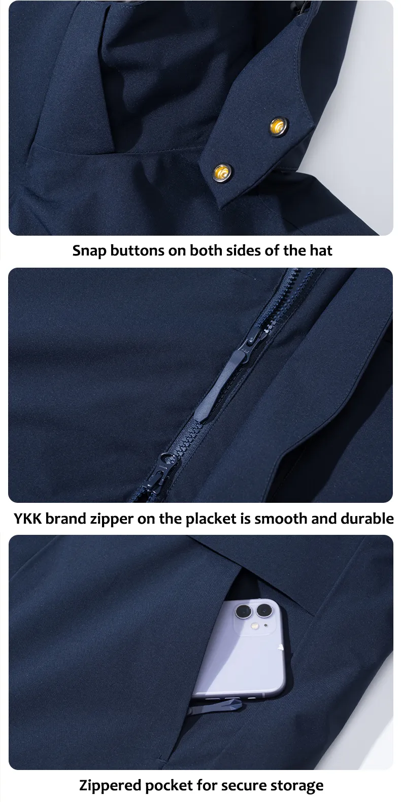 Men's 3-in-1 Removable Down Ski Coat