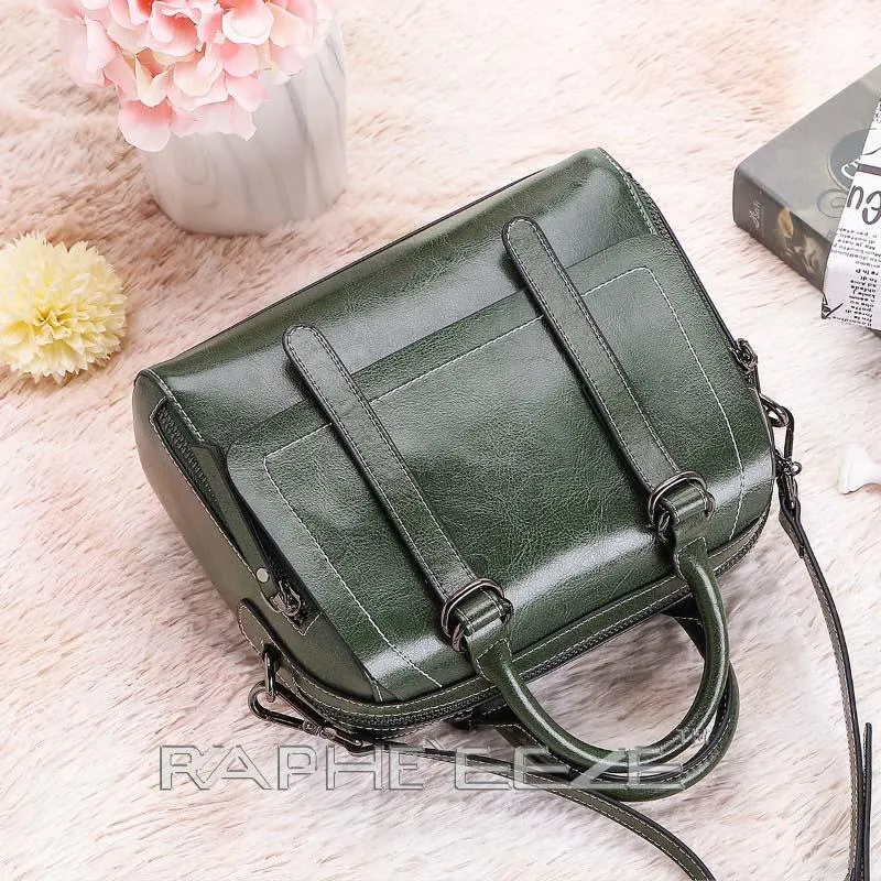 Mini Handbag Original Cow-leather Tote Style - Green