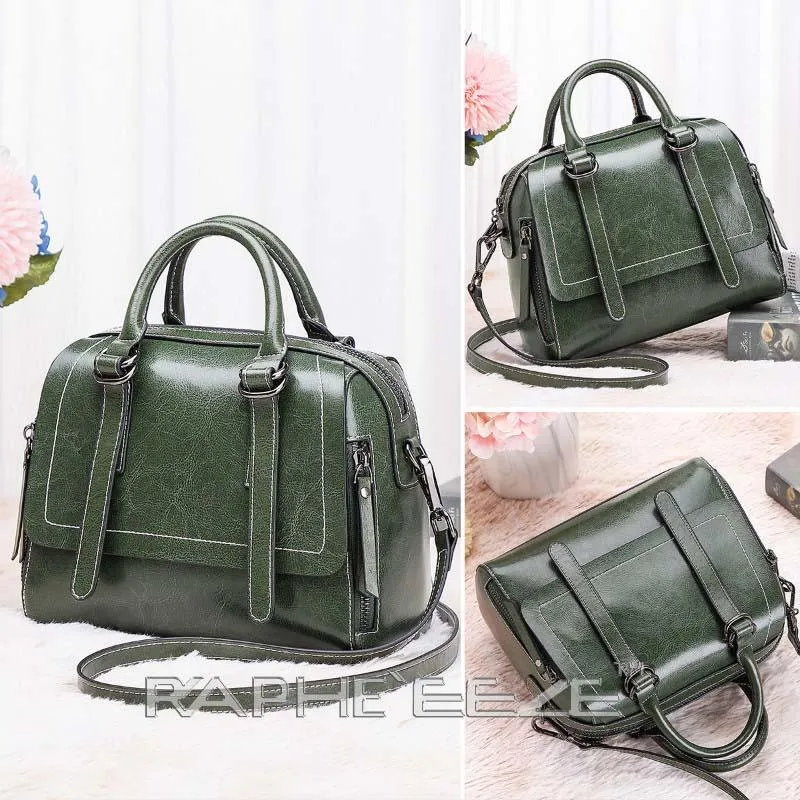 Mini Handbag Original Cow-leather Tote Style - Green
