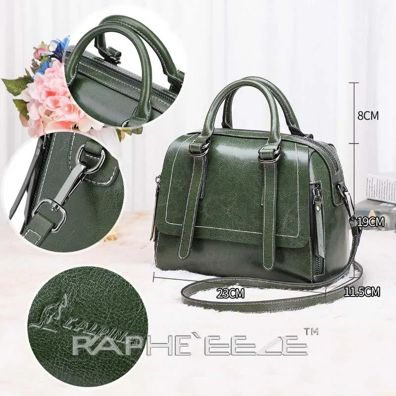 Mini Handbag Original Cow-leather Tote Style - Green