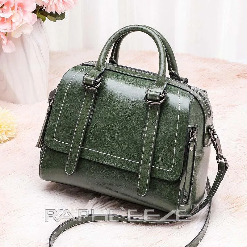Mini Handbag Original Cow-leather Tote Style - Green