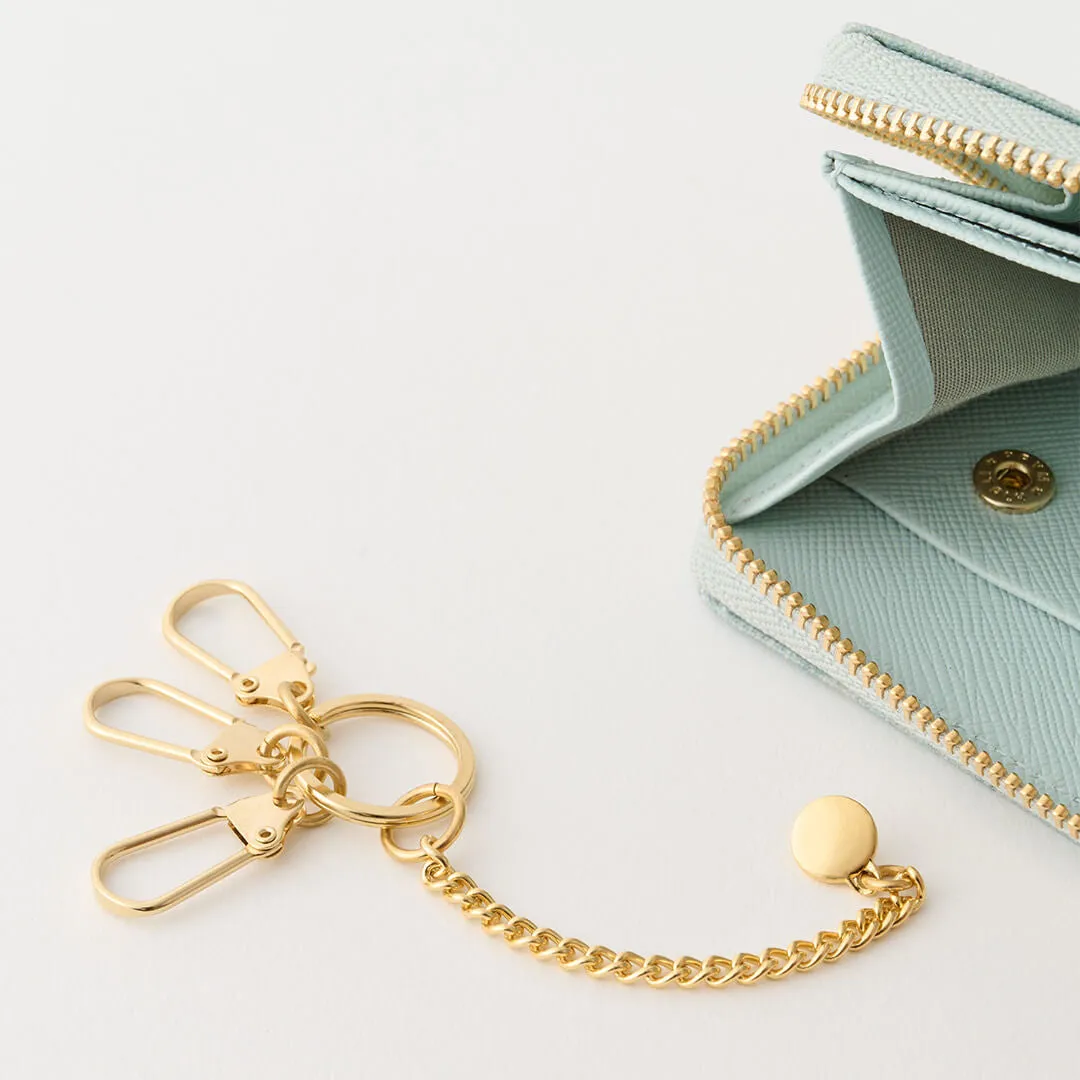 Mint Chocolate Compact Zip Around Wallet【Japan Jewelry】