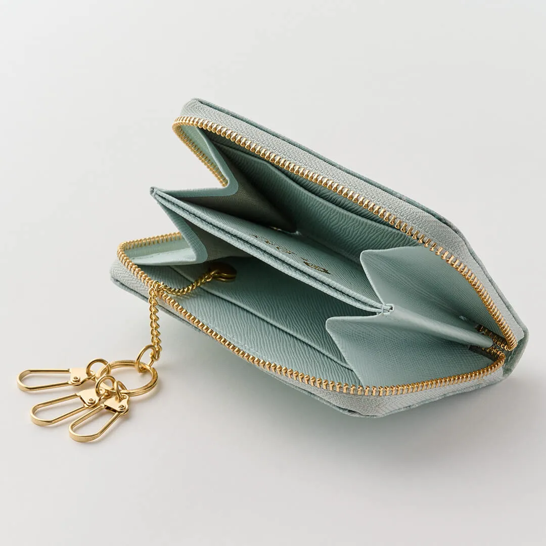 Mint Chocolate Compact Zip Around Wallet【Japan Jewelry】