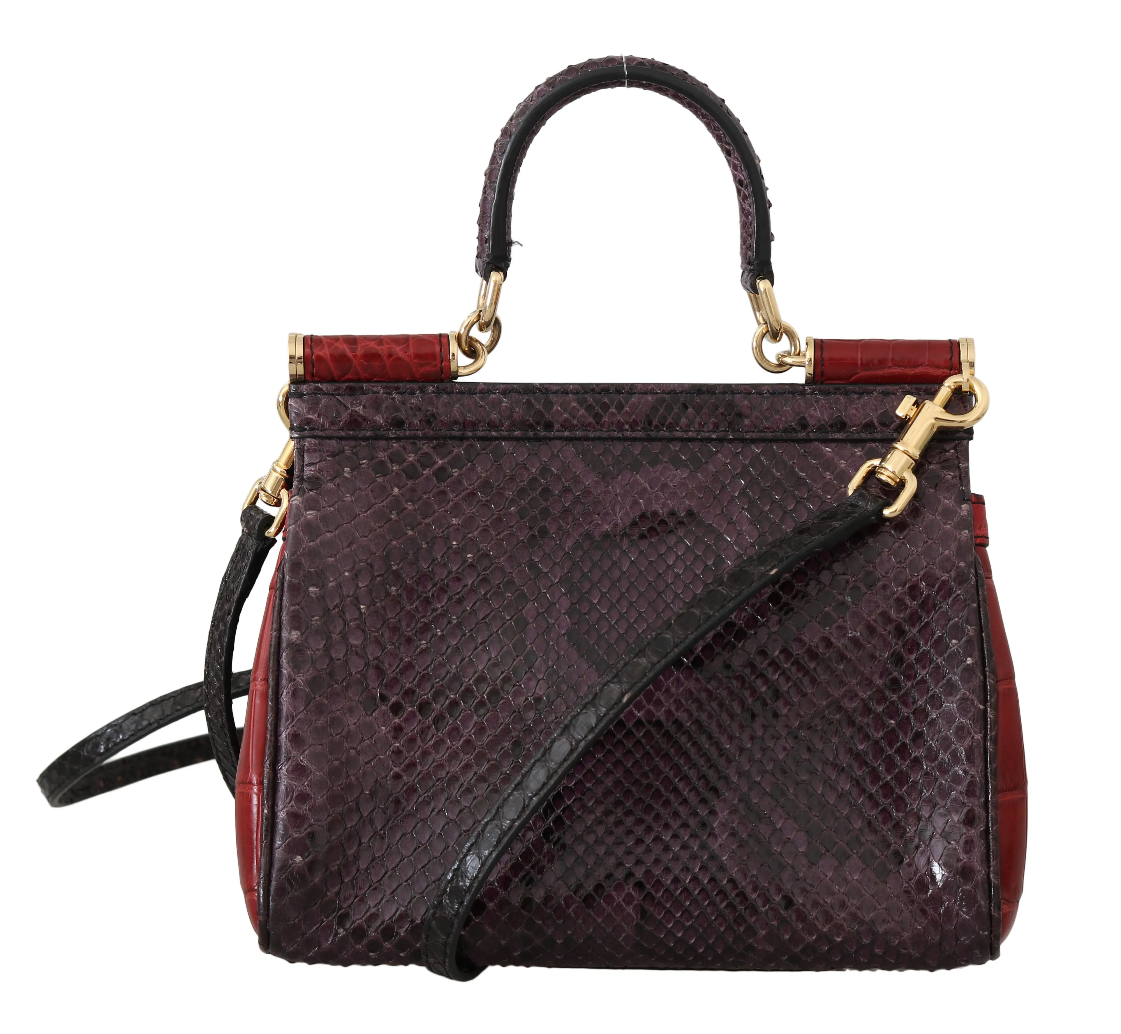 MISS SICILY Crocodile Snakeskin Alligator Shoulder Purse