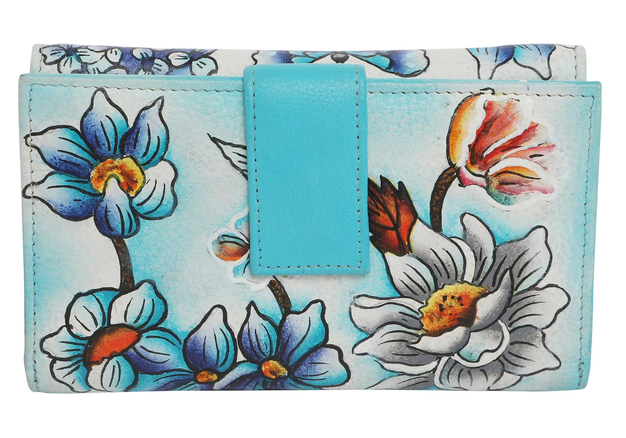 Modapelle Womens Leather Hand Painted Wallet 2193