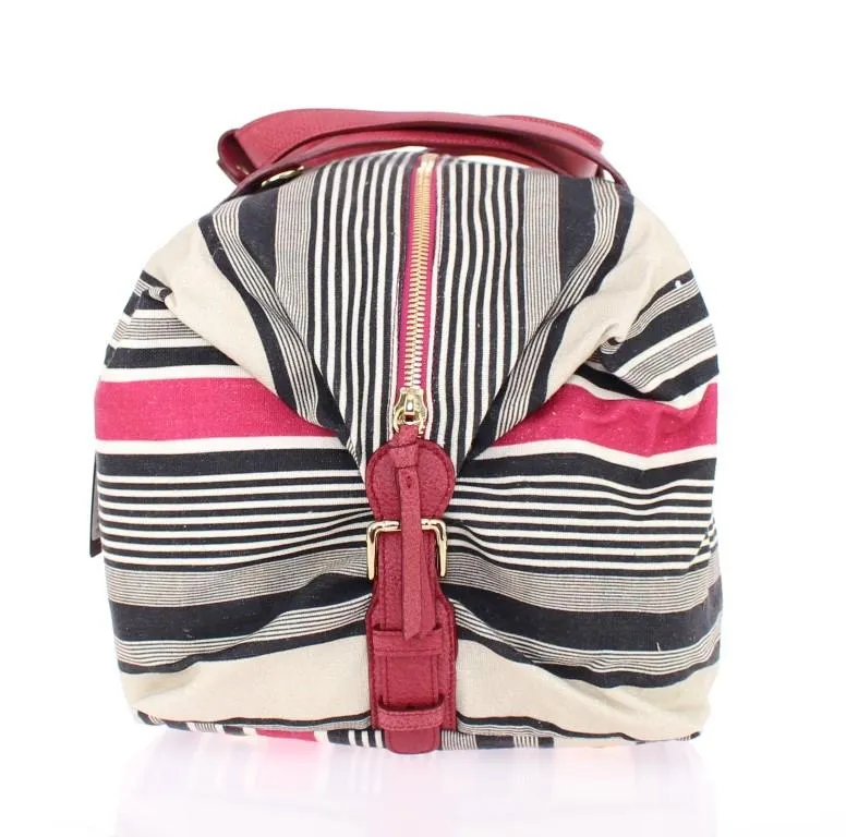 Multicolor striped travel bag