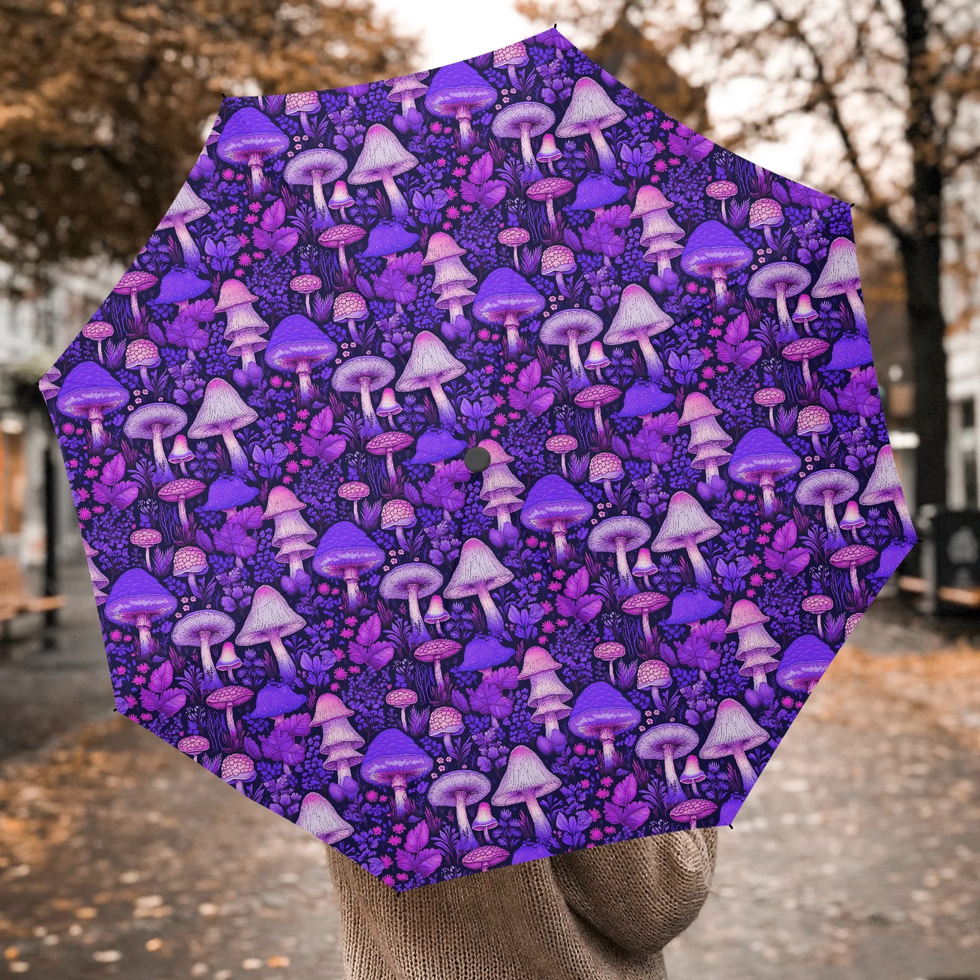 Mushroomcore Purple Toadstool Automatic Umbrella (UMPURPM)