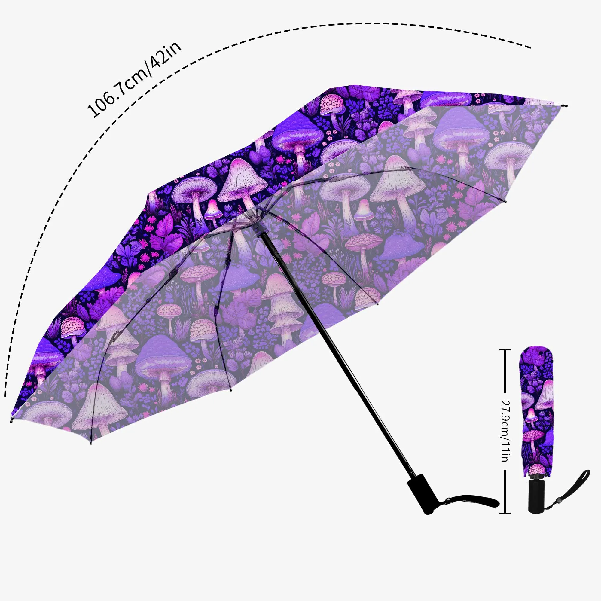 Mushroomcore Purple Toadstool Automatic Umbrella (UMPURPM)