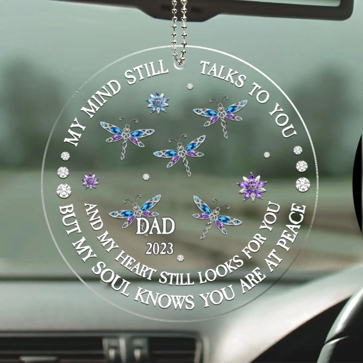 My Soul Knows You Are At Peace Ver 2 - Personalized Custom Car Ornament