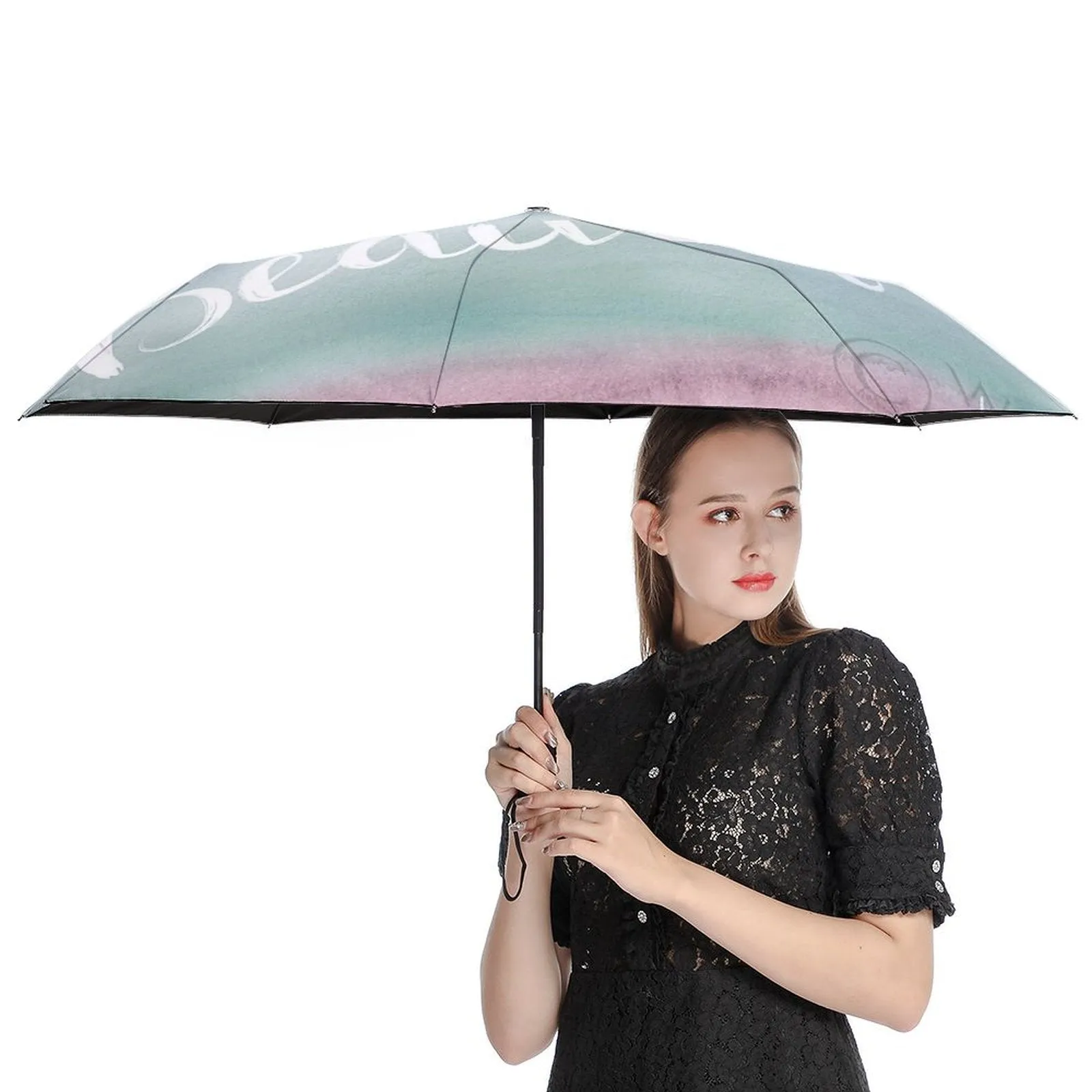 MyArtsyGift - 3 Folds Auto Open Close Umbrella Travel Umbrellas for Rain Sun Outdoor Protection Windproof Gifts for Men Women Family Friends
