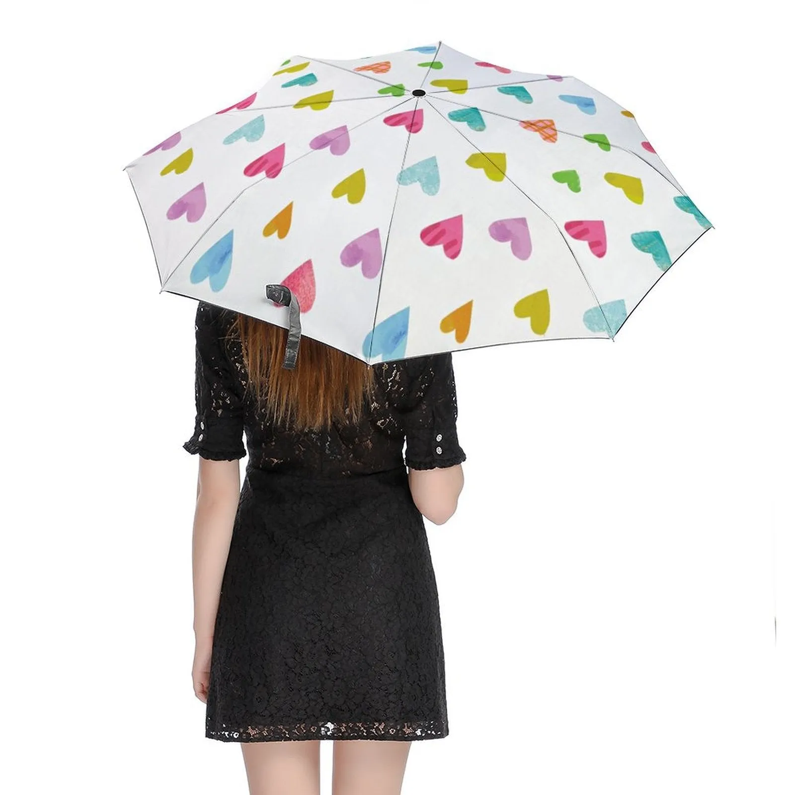 MyArtsyGift - 3 Folds Auto Open Close Umbrella Travel Umbrellas for Rain Sun Outdoor Protection Windproof Gifts for Men Women Family Friends