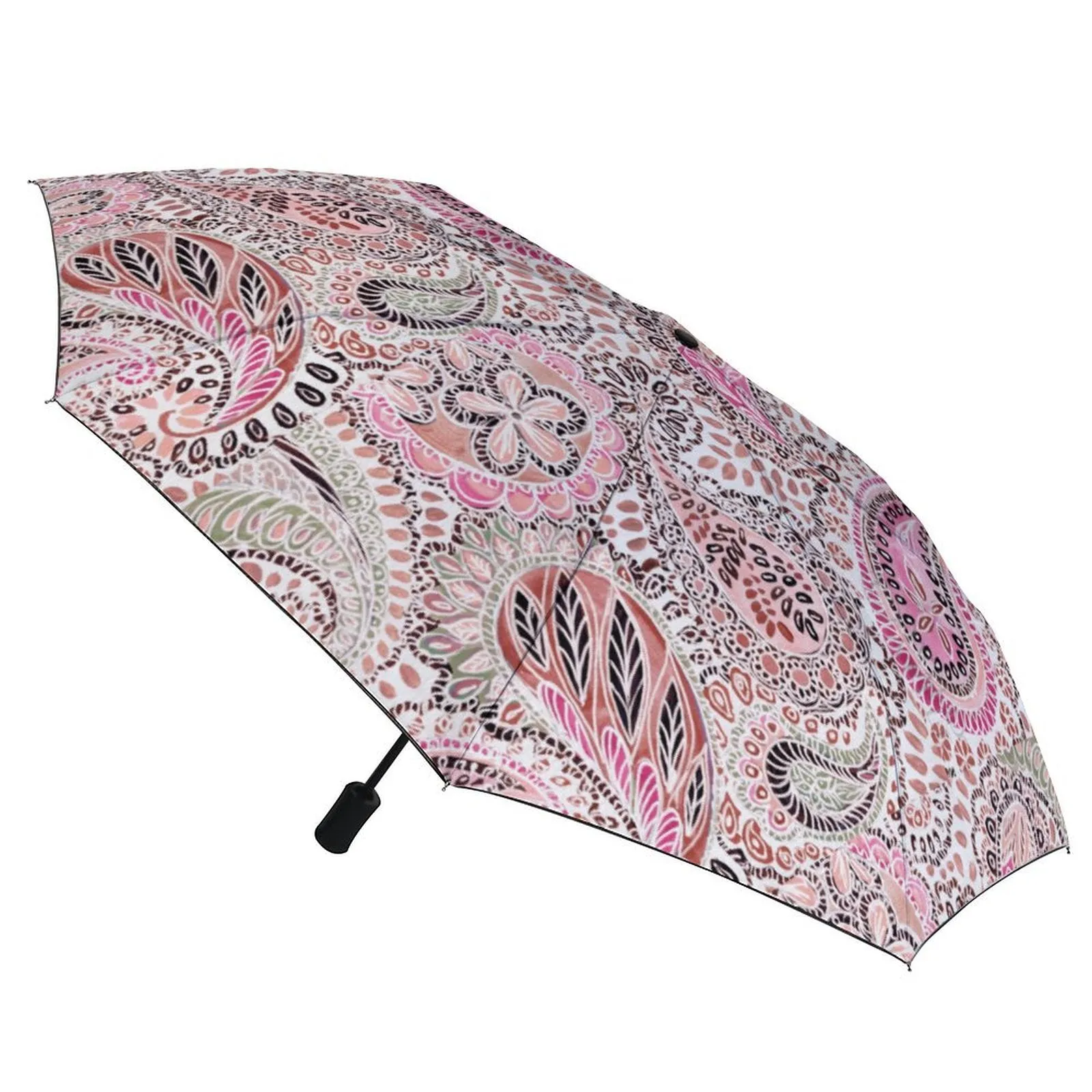 MyArtsyGift - 3 Folds Auto Open Close Umbrella Travel Umbrellas for Rain Sun Outdoor Protection Windproof Gifts for Men Women Family Friends