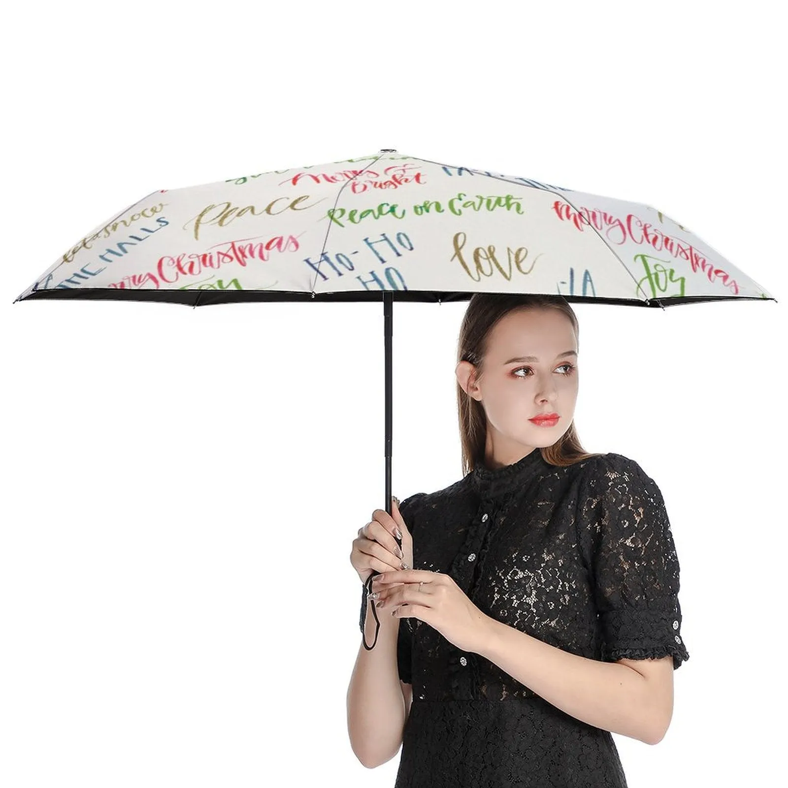 MyArtsyGift - 3 Folds Auto Open Close Umbrella Travel Umbrellas for Rain Sun Outdoor Protection Windproof Gifts for Men Women Family Friends