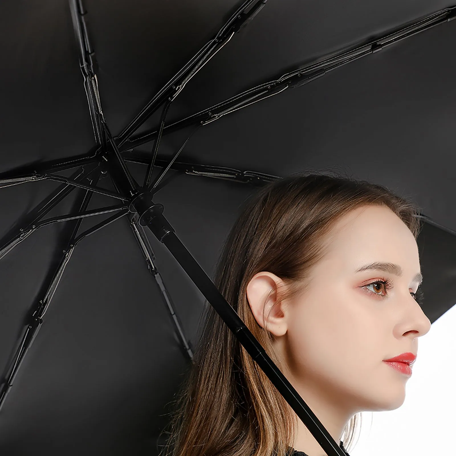 MyArtsyGift - 3 Folds Auto Open Close Umbrella Travel Umbrellas for Rain Sun Outdoor Protection Windproof Gifts for Men Women Family Friends