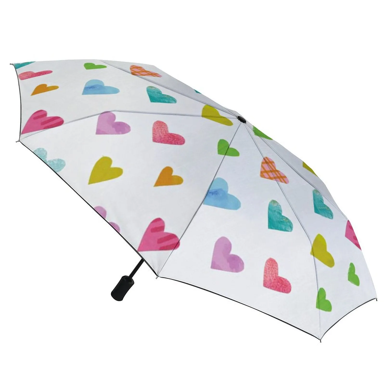 MyArtsyGift - 3 Folds Auto Open Close Umbrella Travel Umbrellas for Rain Sun Outdoor Protection Windproof Gifts for Men Women Family Friends
