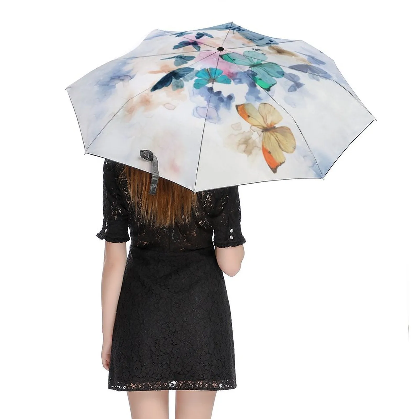 MyArtsyGift - 3 Folds Auto Open Close Umbrella Travel Umbrellas for Rain Sun Outdoor Protection Windproof Gifts for Men Women Family Friends