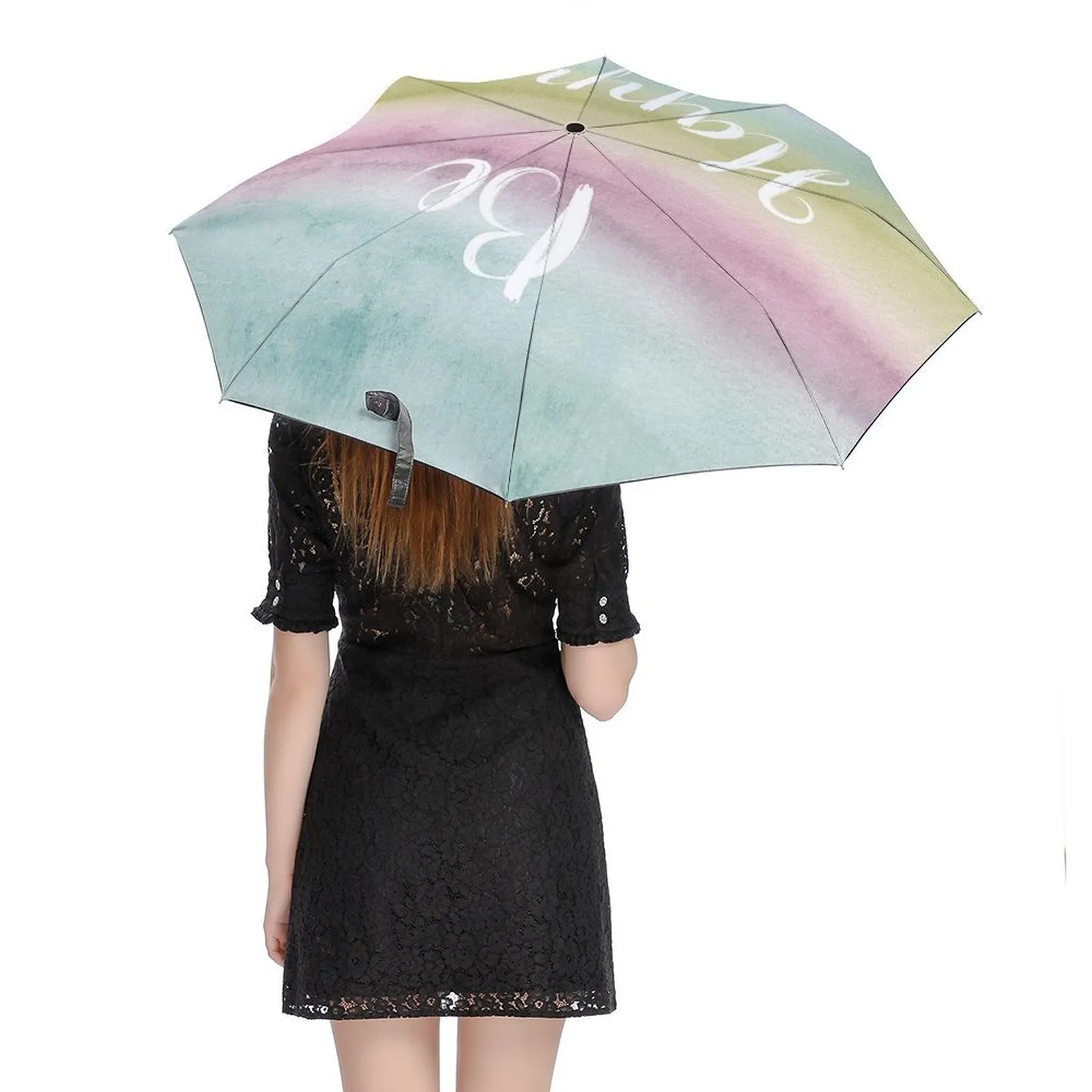 MyArtsyGift - 3 Folds Auto Open Close Umbrella Travel Umbrellas for Rain Sun Outdoor Protection Windproof Gifts for Men Women Family Friends