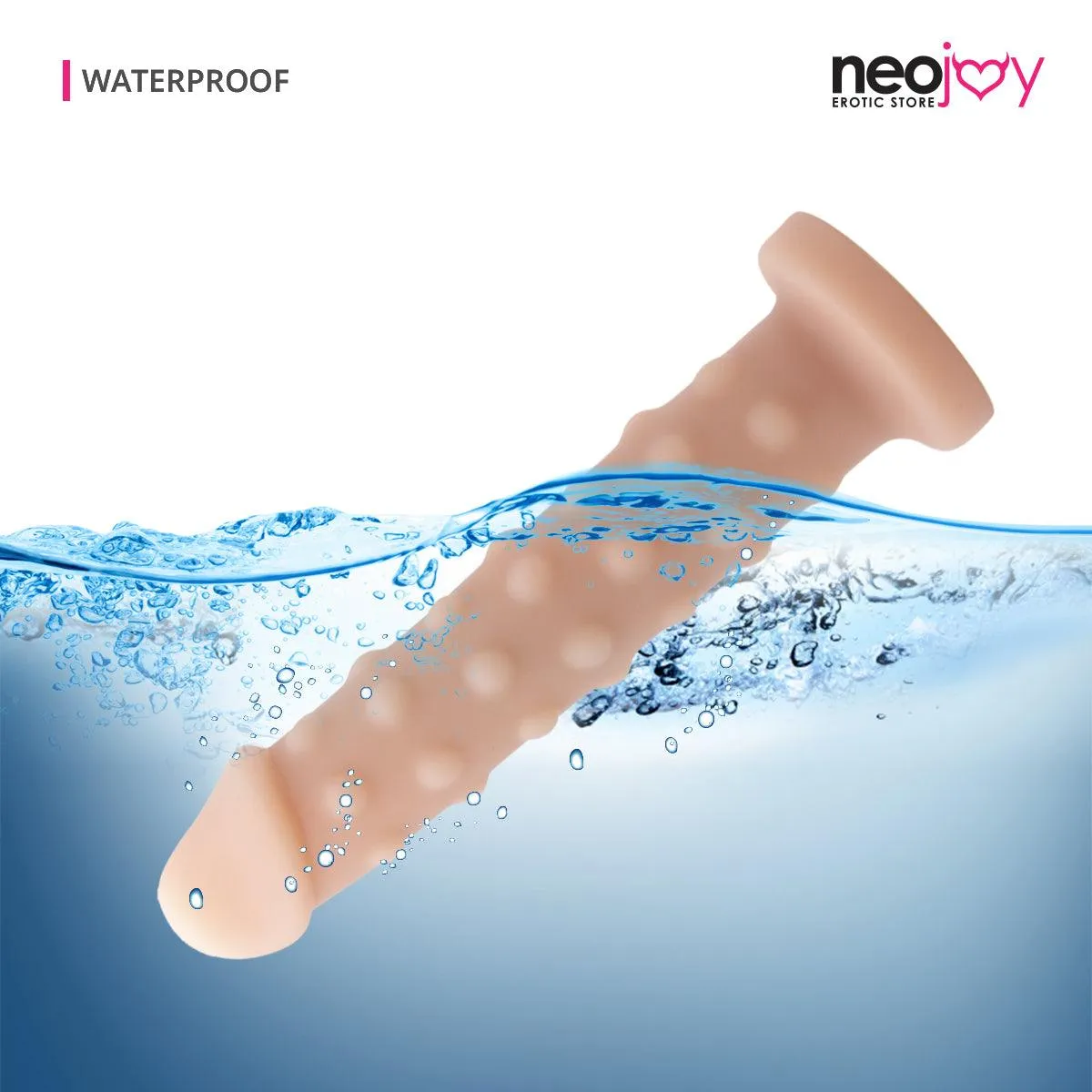 Neojoy Dotted Dildo with Suction Cup-Silicone- G-Spot- 19.8cm-Flesh
