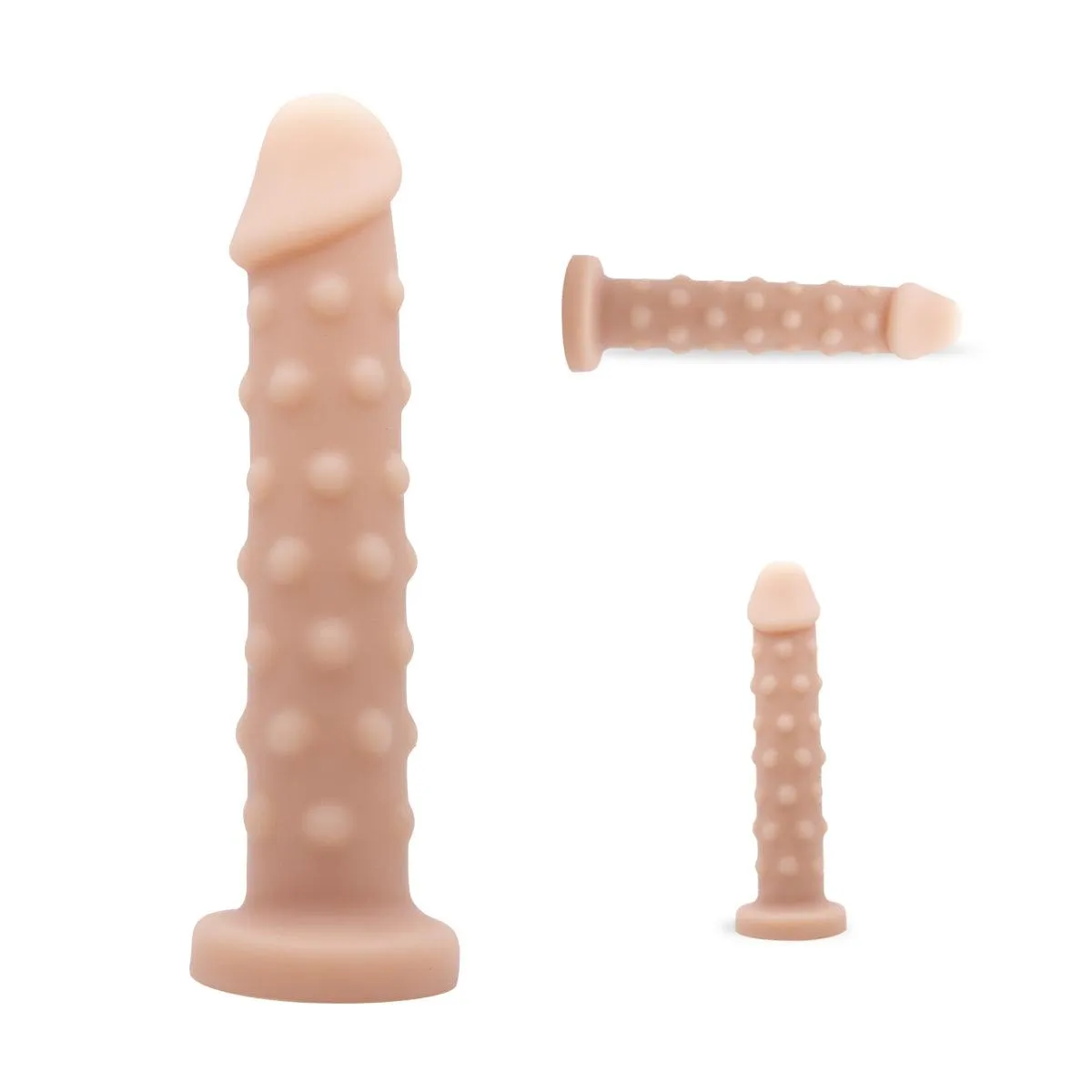 Neojoy Dotted Dildo with Suction Cup-Silicone- G-Spot- 19.8cm-Flesh