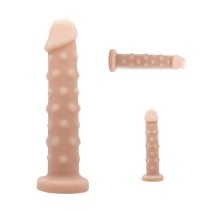 Neojoy Dotted Dildo with Suction Cup-Silicone- G-Spot- 19.8cm-Flesh