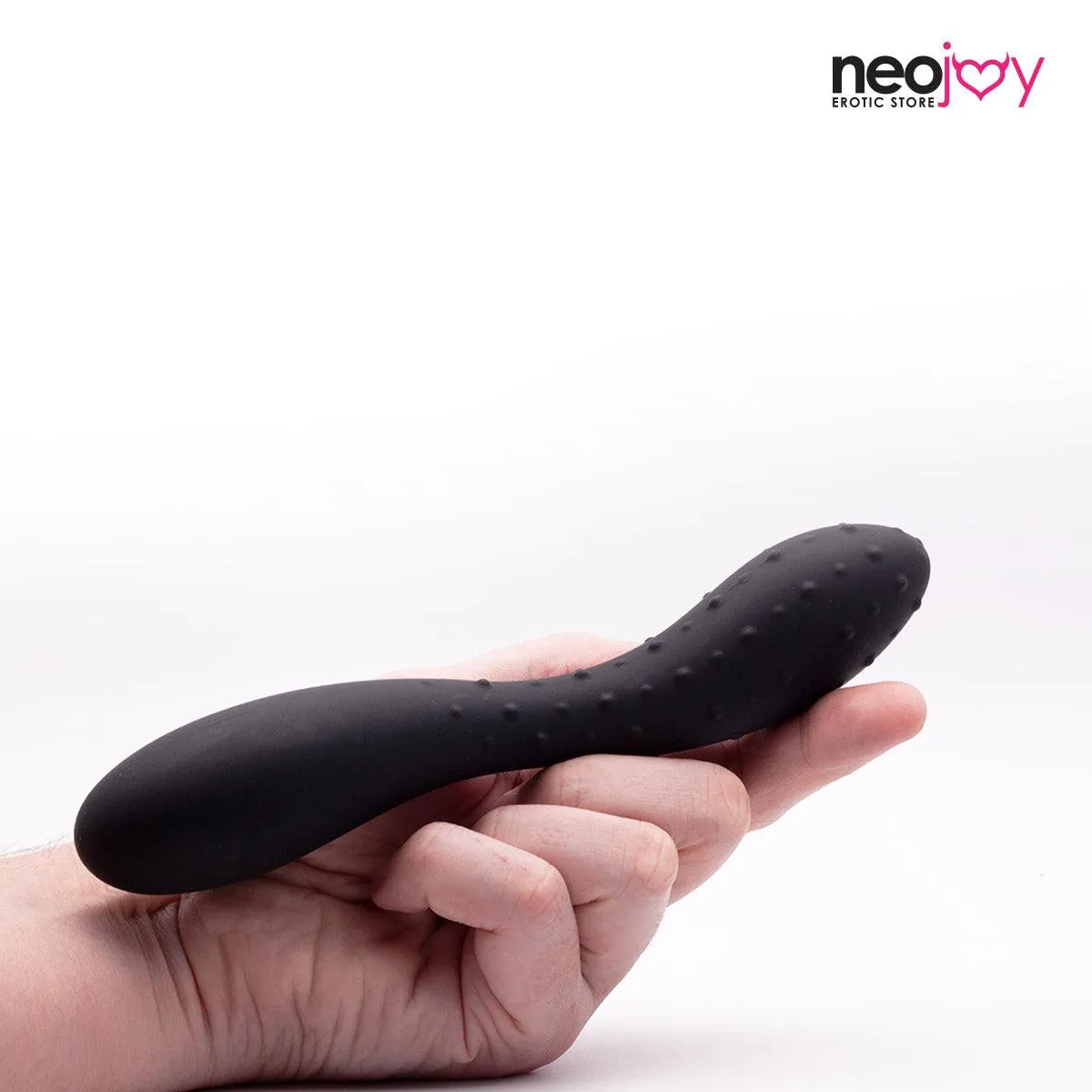 Neojoy - Silicon Dotted Double Ended Anal Dildo - Black - 19cm - 7.5 inch