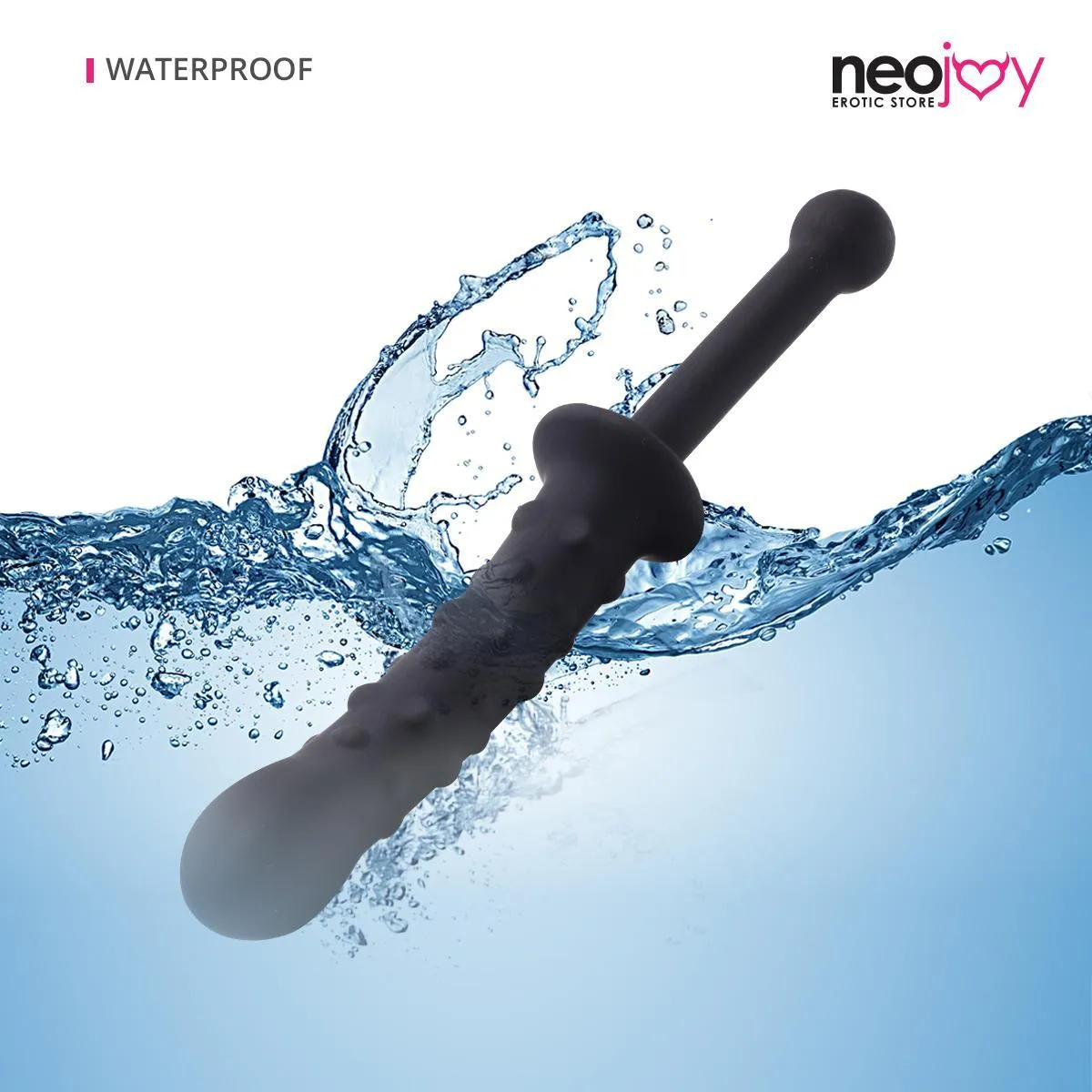 Neojoy - Silicone Anal Dildo - Black - 24cm - 9.4 inch