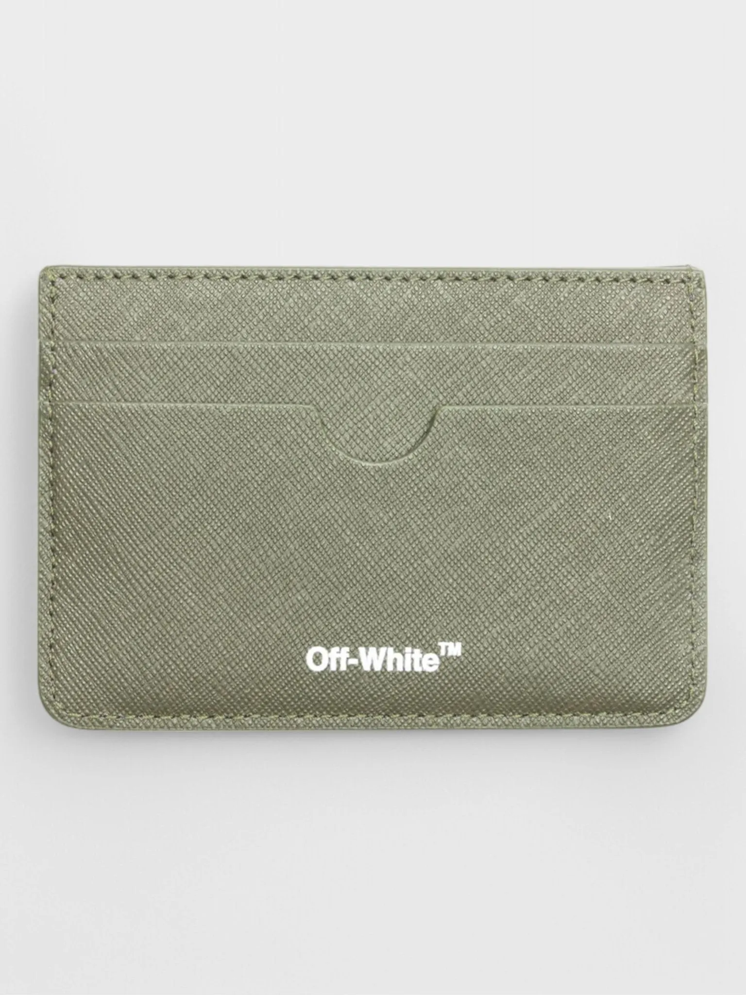 Off-White Card Case Binder Diag Saff Military Green White