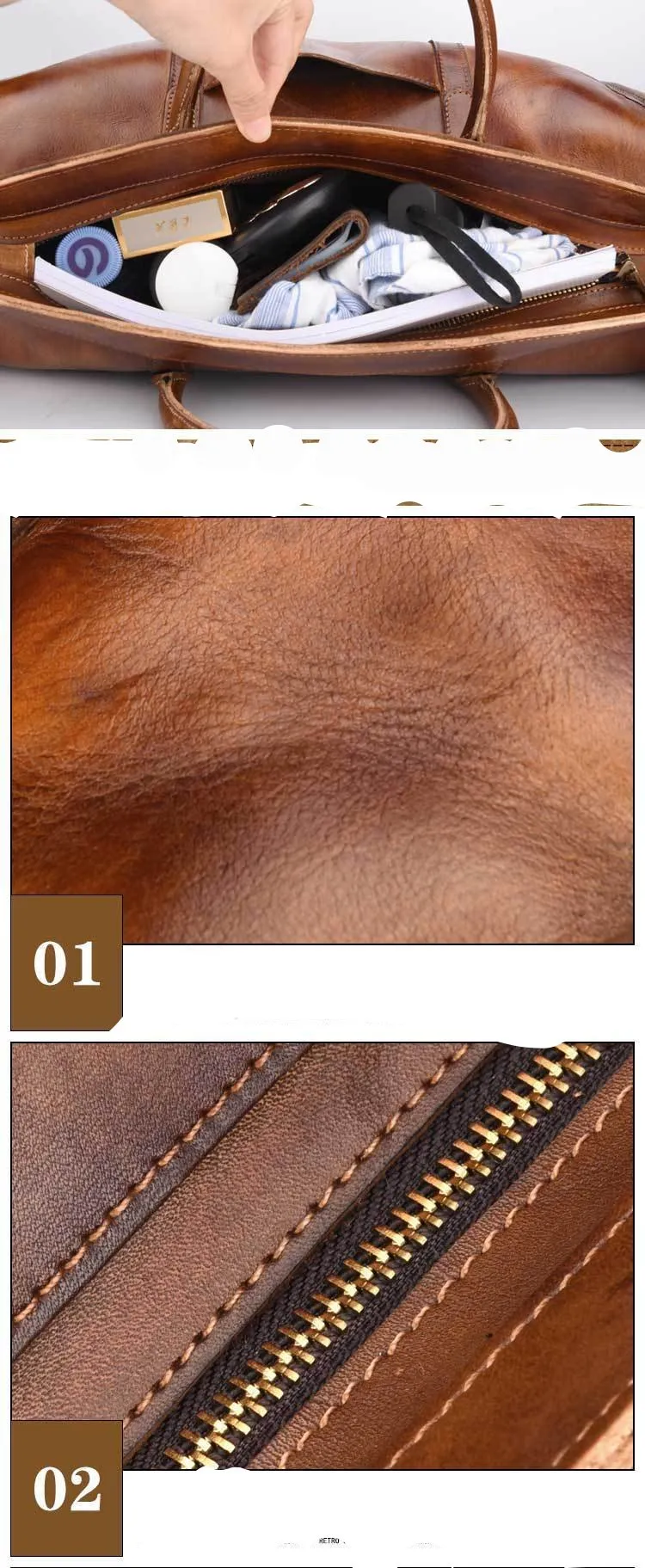 Olivia Wells Tuscan Large Genuine Leather Retro Bags