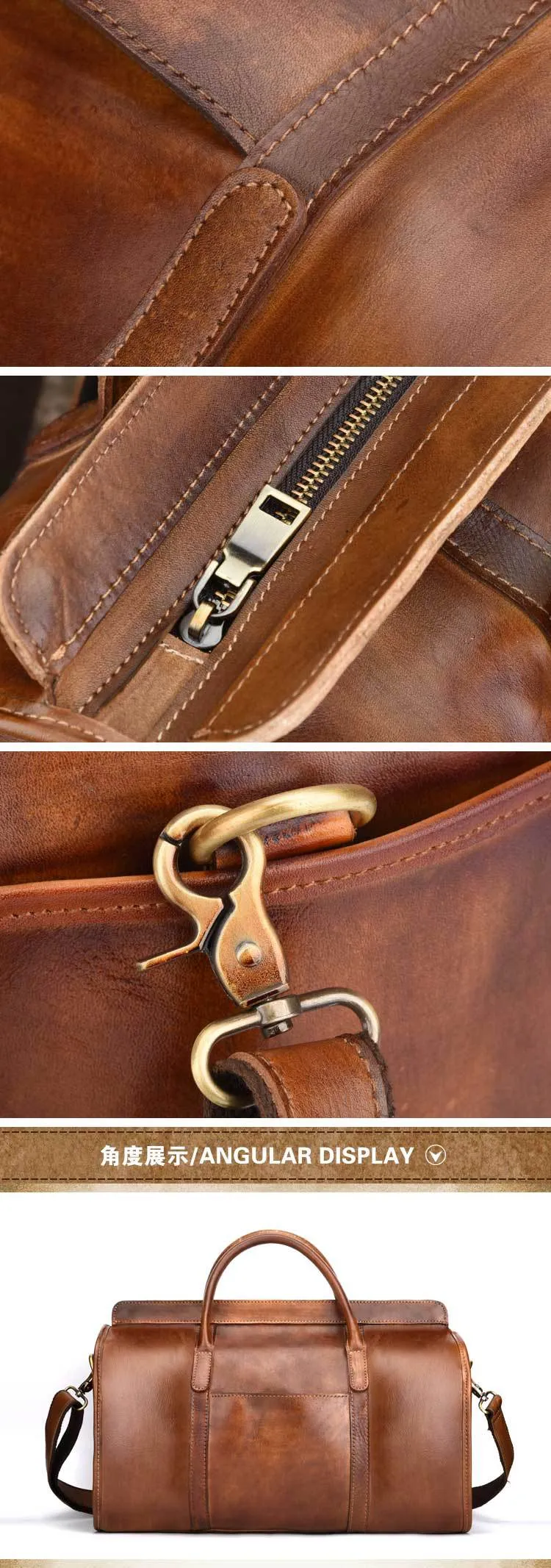 Olivia Wells Tuscan Large Genuine Leather Retro Bags