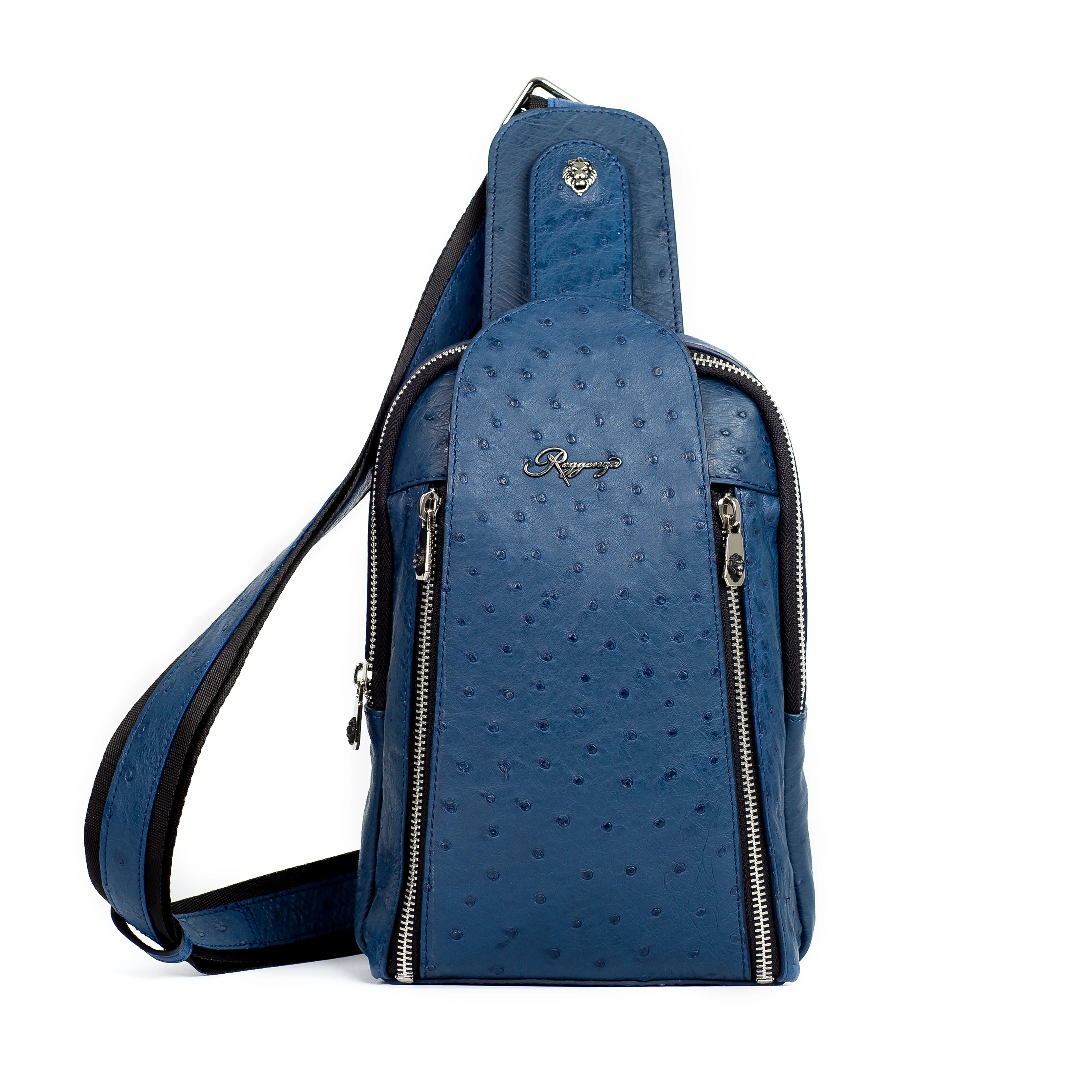 Ostrich Leather Crossbody Bag